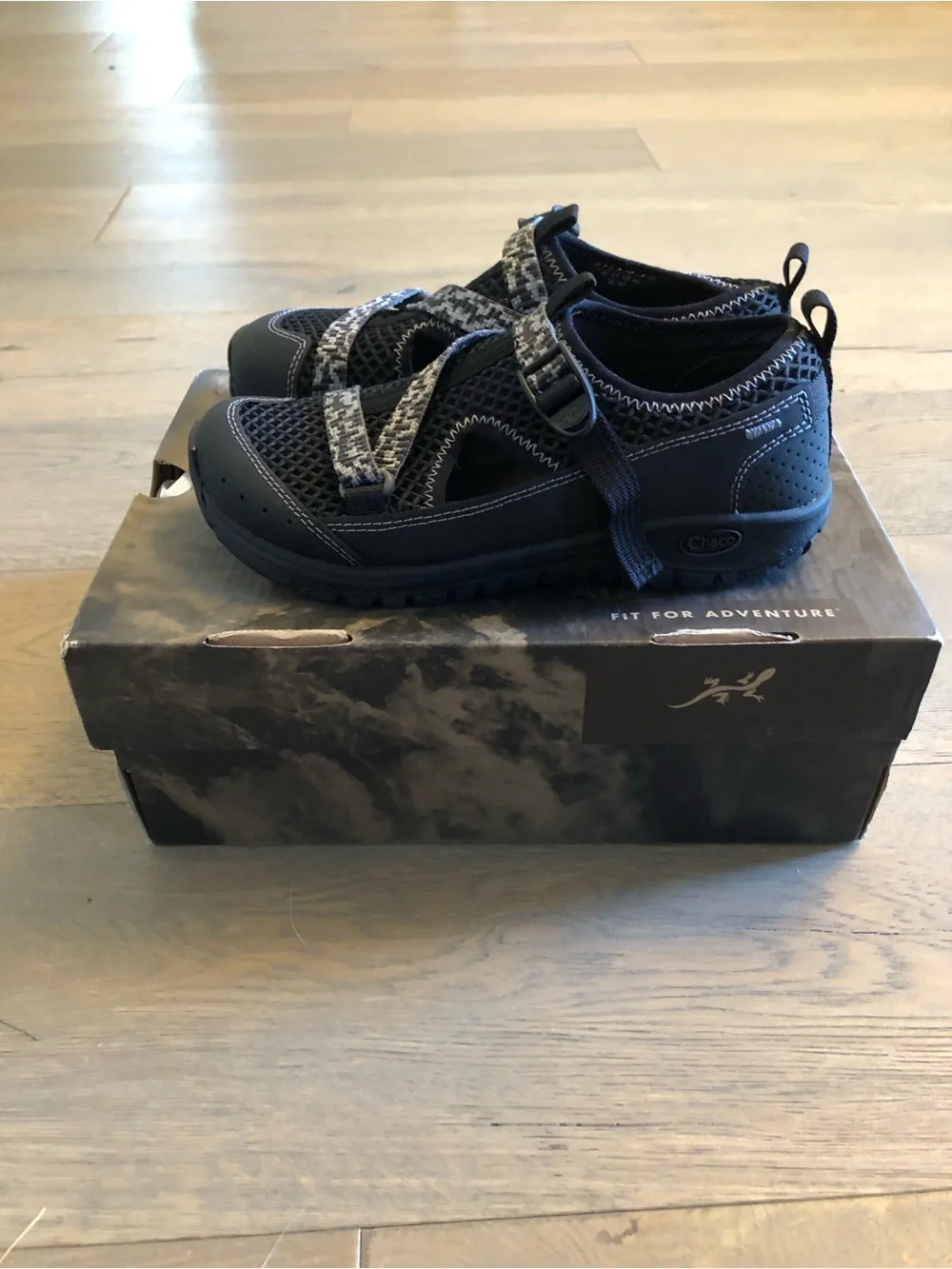 New Chaco Kids' Black Mesh Odyssey Sandals